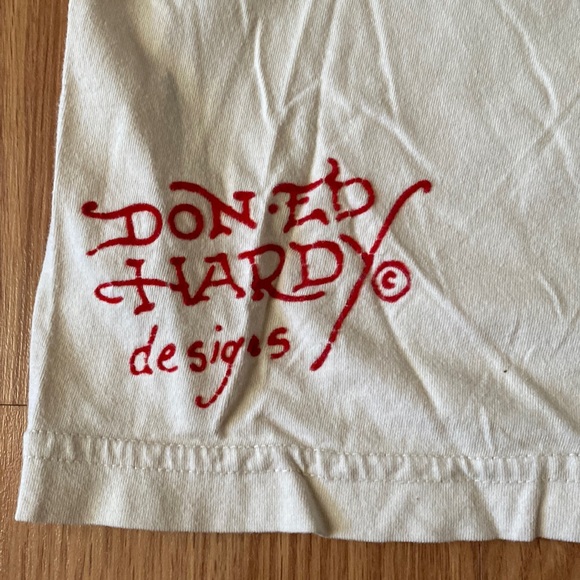 ❤️ Ed Hardy by Christian Audigier Dragon Logo Tee Size Large - Picture 9 of 10